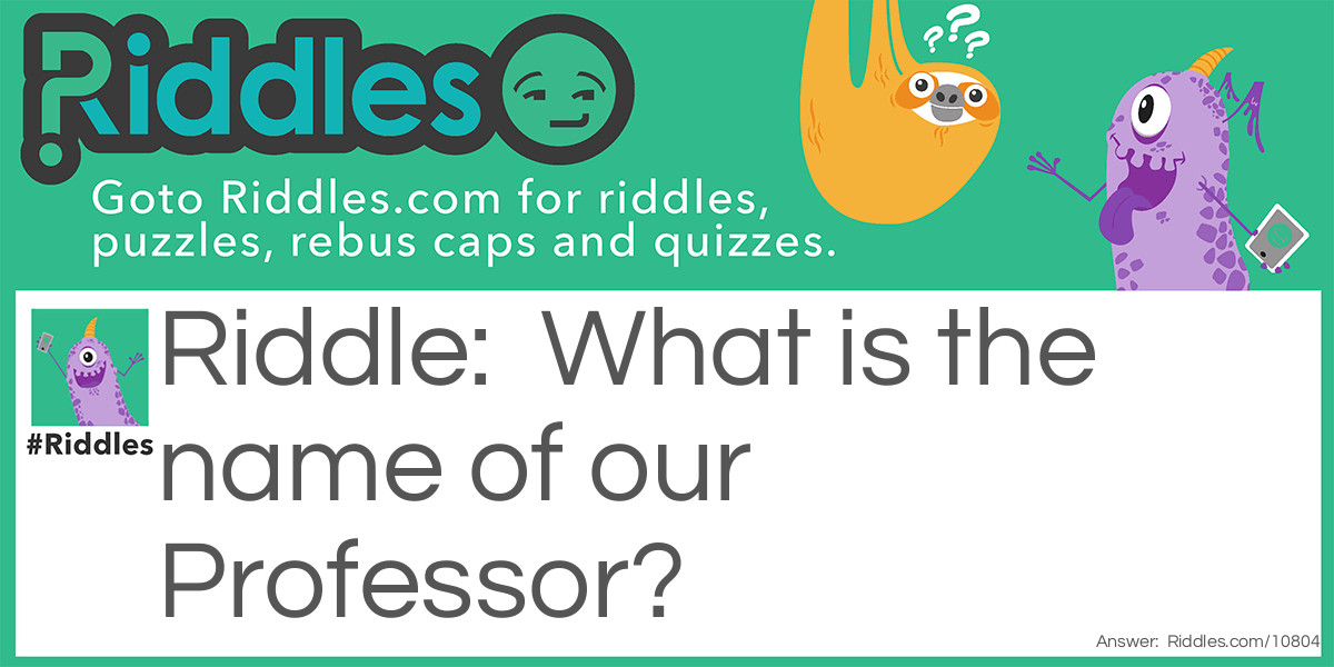 What is the name of our Professor?