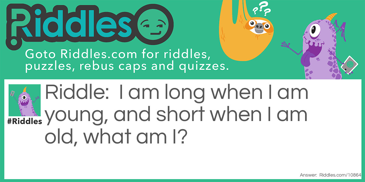 I am long when I am young, and short when I am old, what am I?