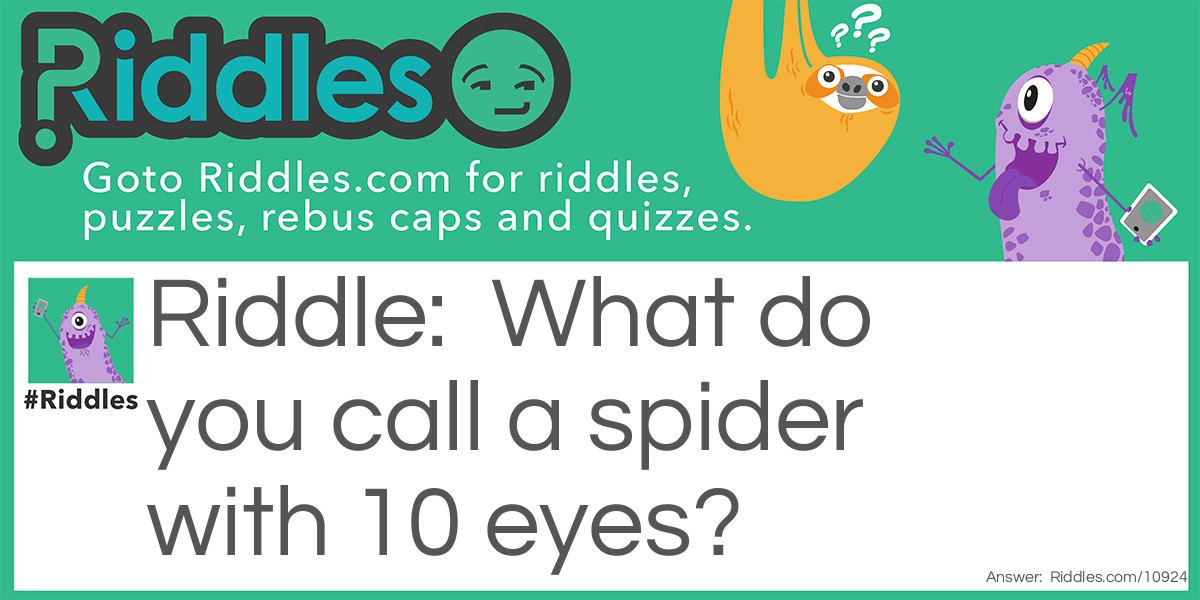 Scary Spiders Riddle Meme.