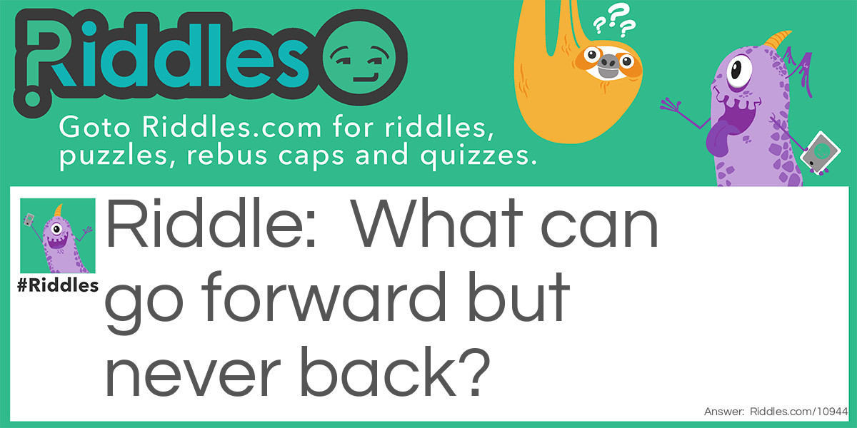 Forward or back? Riddle Meme.
