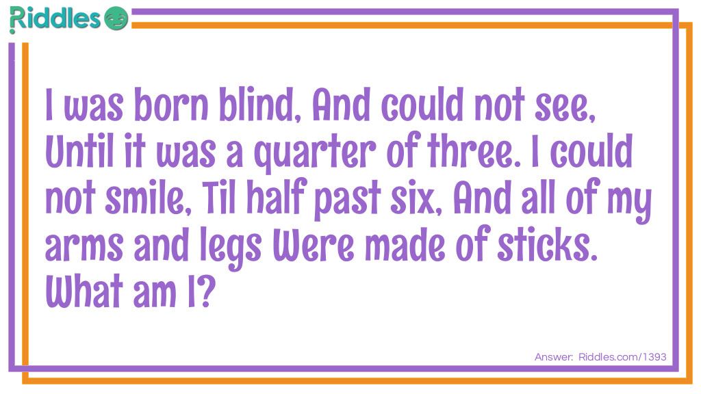 I was born blind and could not see riddle Riddle Meme.