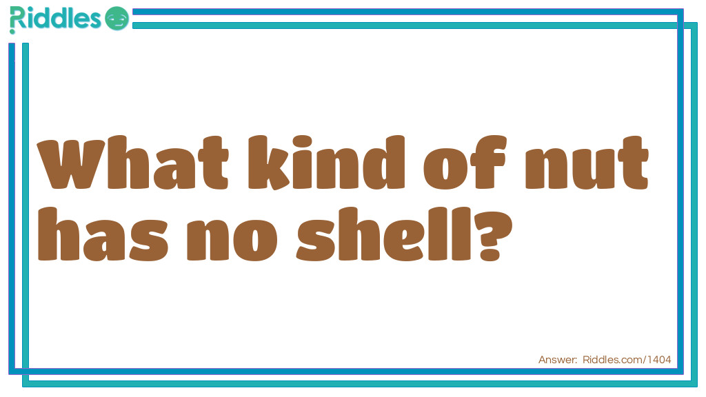 Click to see riddle What kind of nut has no shell answer.