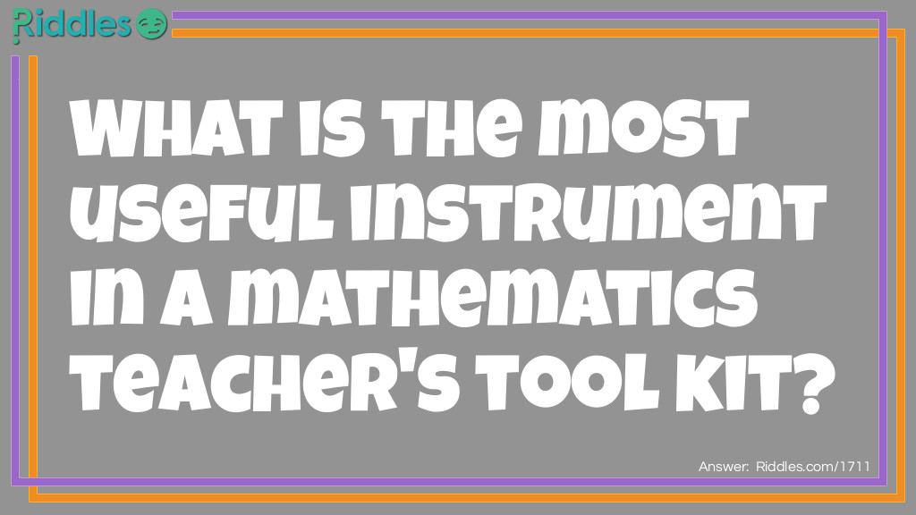 What is the most useful instrument in a mathematics teacher's tool kit?