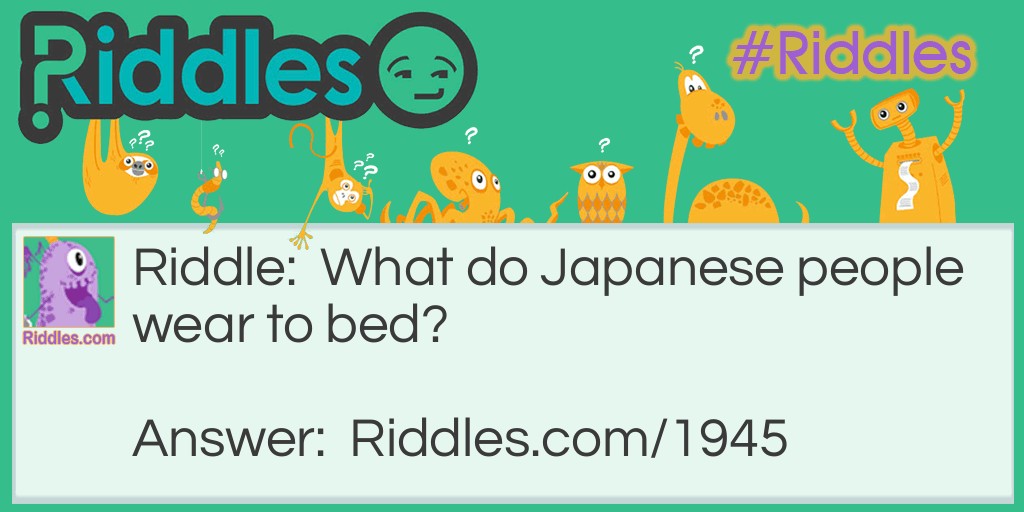 What do Japanese people wear to bed?