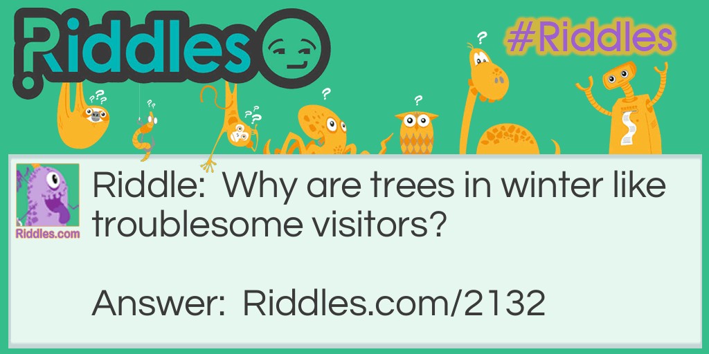 Troublesome Trees Riddle Meme.