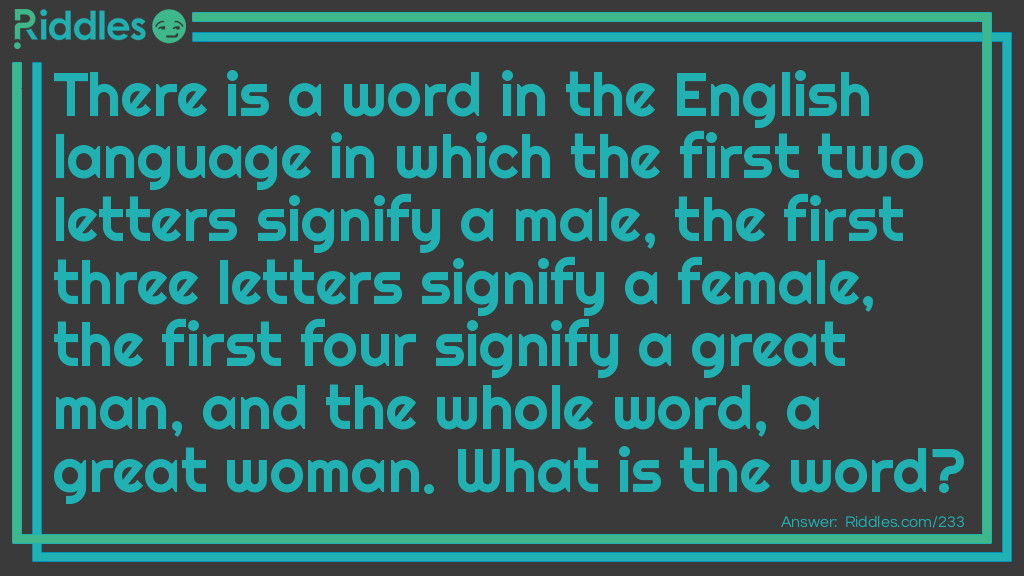 Click to see riddle Gender Play answer.