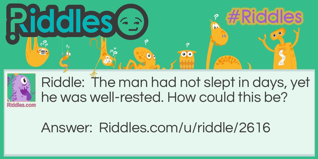 Sleeping fiasco Riddle Meme.