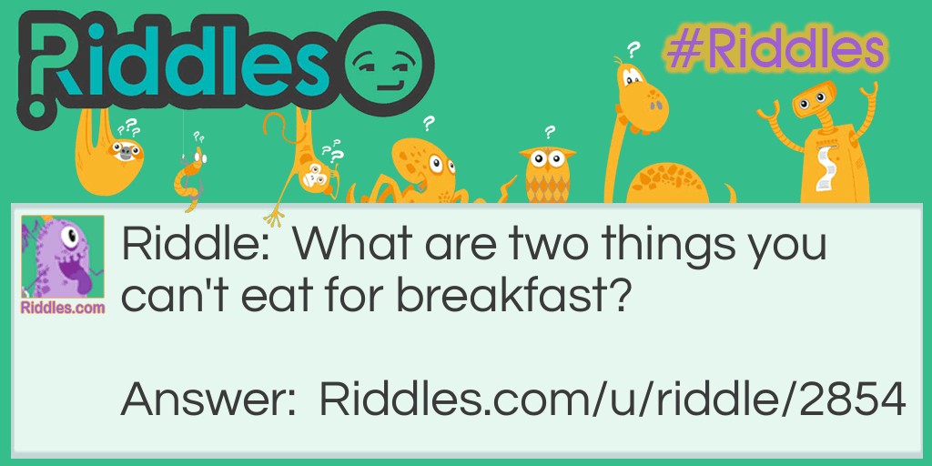 Food riddle? Riddle Meme.