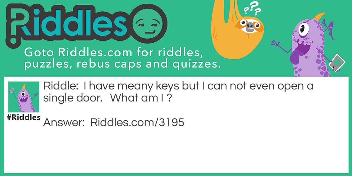 Lots of keys but not even a single door Riddle Meme.