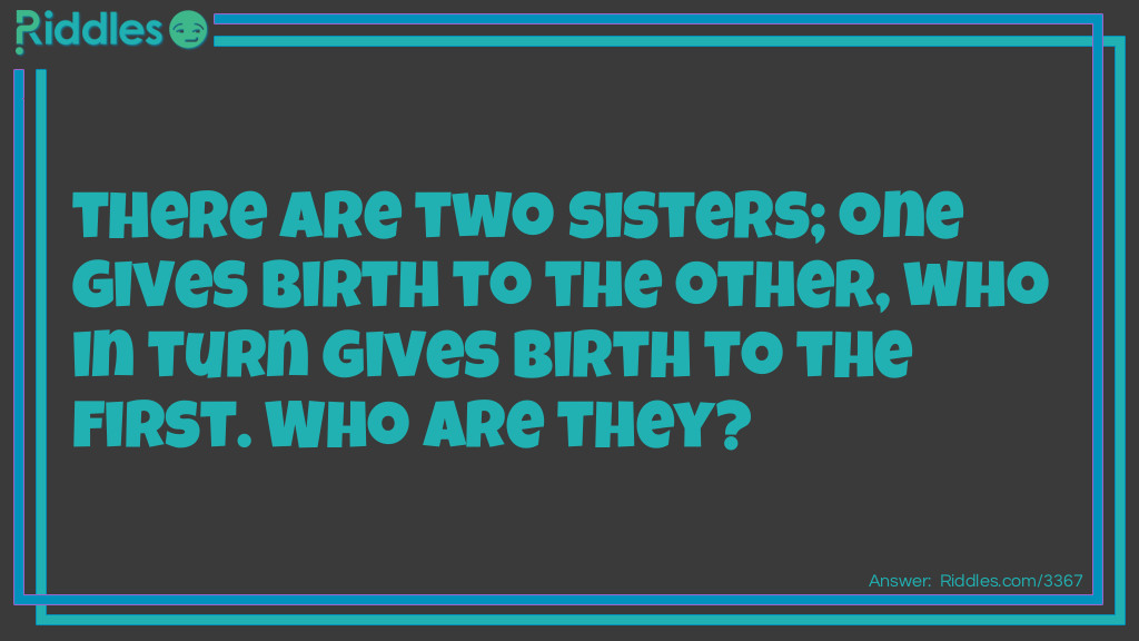 There are two sisters; one gives birth to the other, who in turn gives birth to the first Riddle Meme.