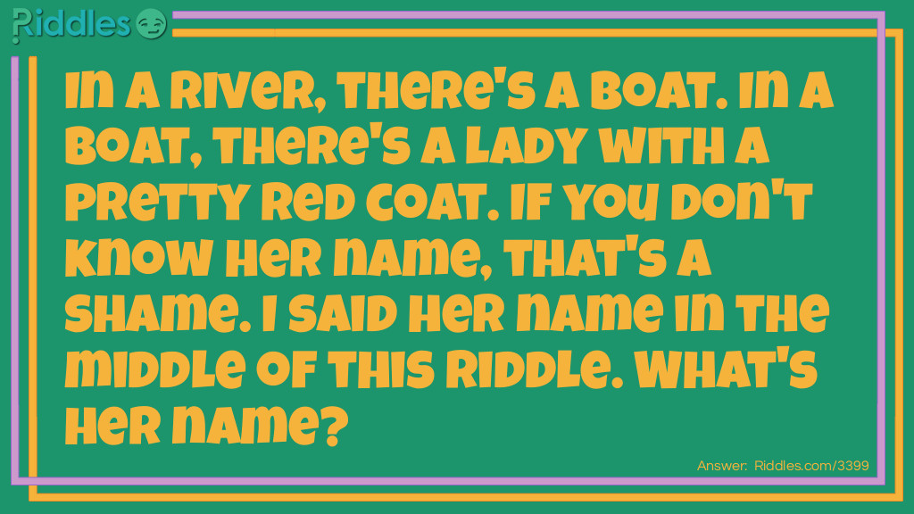 In a river there's boat Riddle Meme.