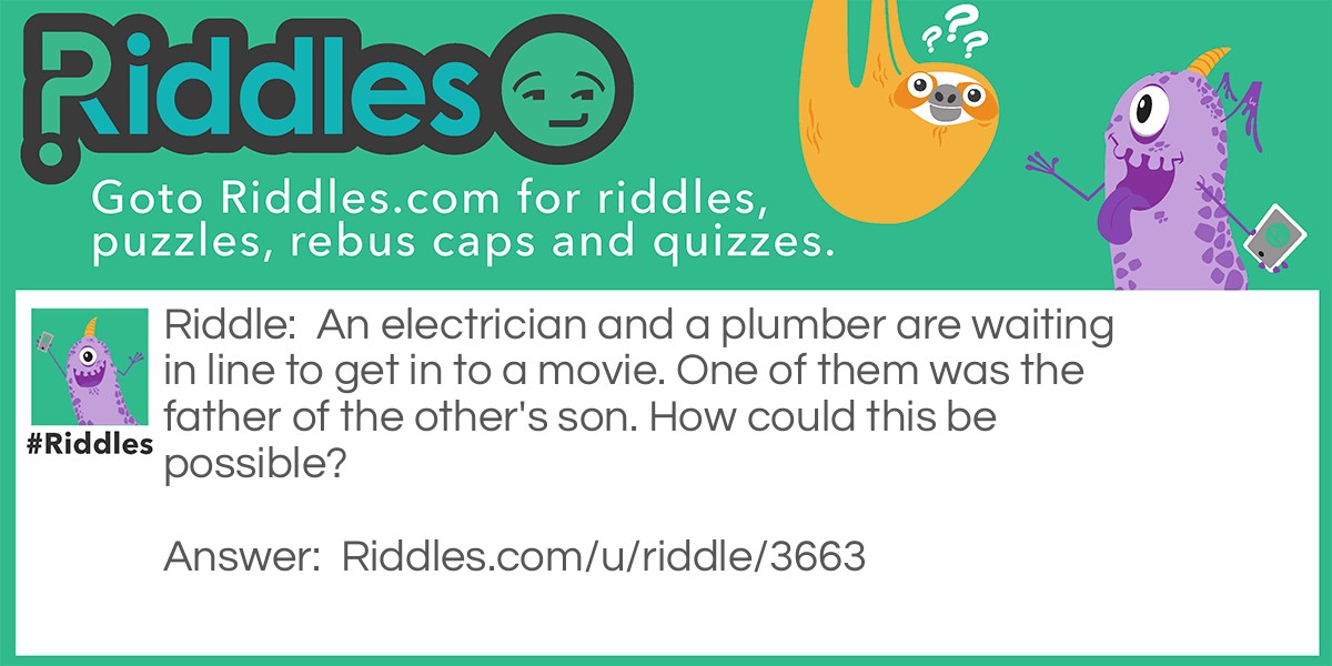 Father of the other's son Riddle Meme.