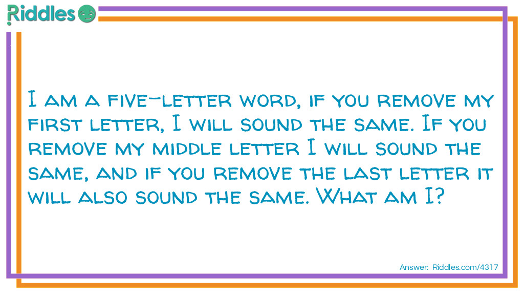 Take away my first letter and i still sound the same Riddle Meme.