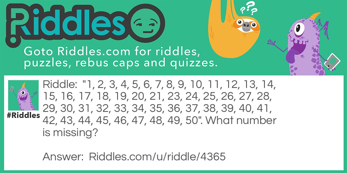 number fun Riddle Meme.