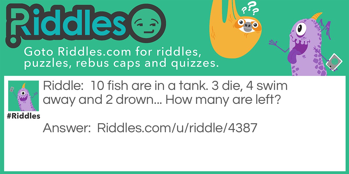 The goldfish Riddle Meme.