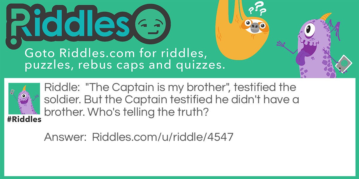 Brother or not? Riddle Meme.