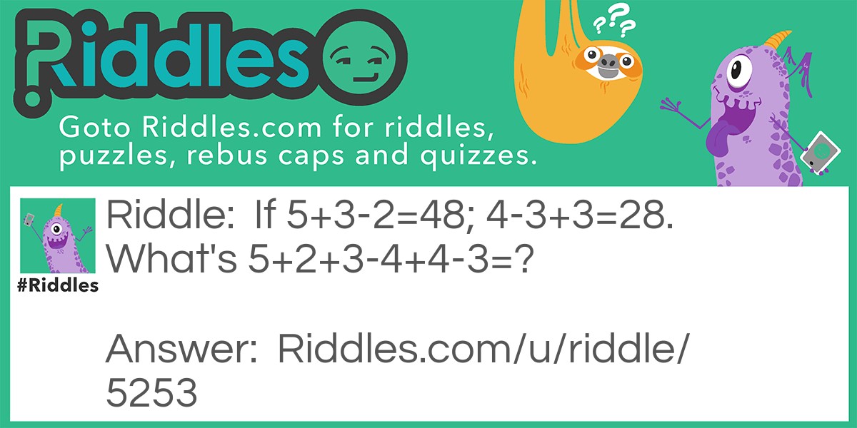 Maths riddle 2 Riddle Meme.