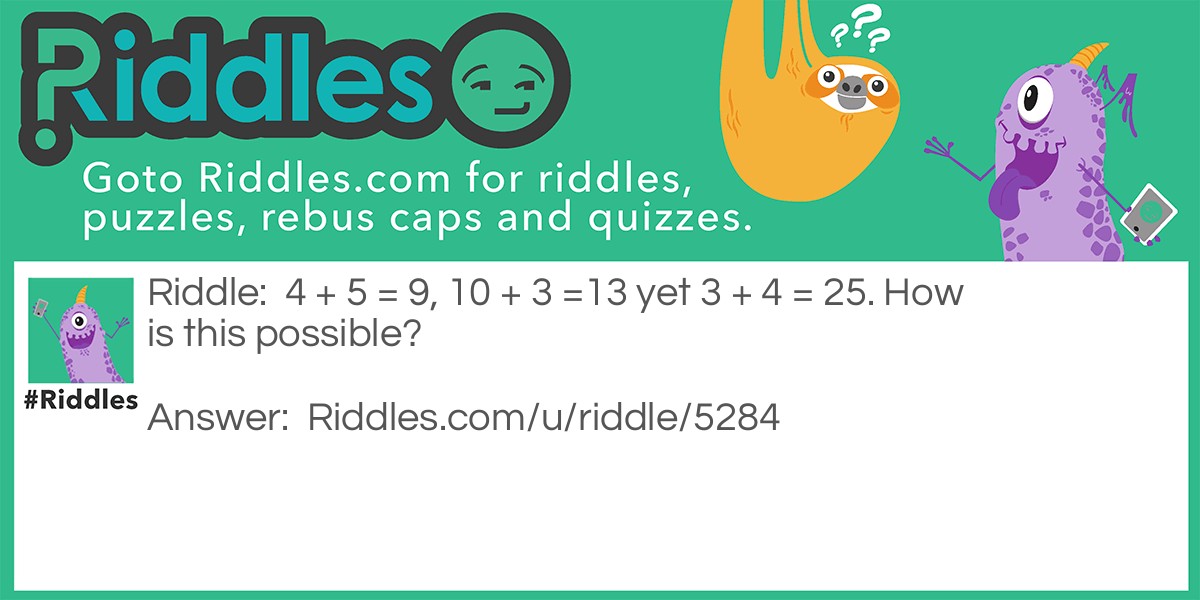 Maths riddle 3 Riddle Meme.