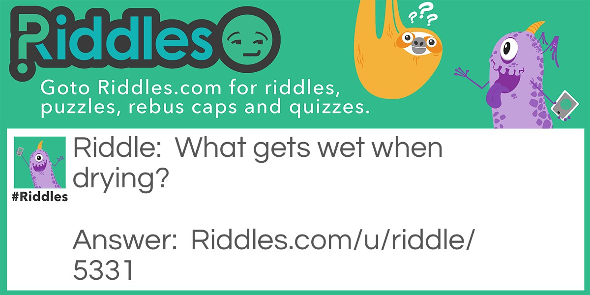 Wet why Riddle Meme.