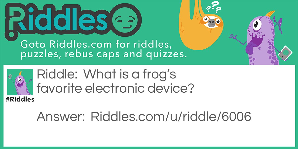 Frogs & technology Riddle Meme.