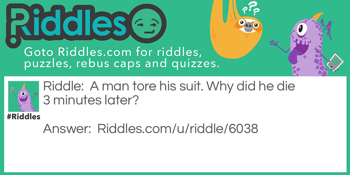 Torn Suit Riddle Meme.