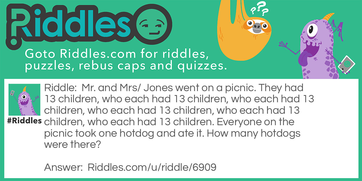 The picnic Riddle Meme.