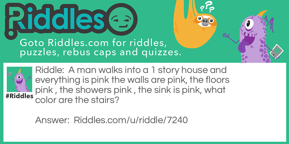 The Mystery Pink House Riddle Meme.