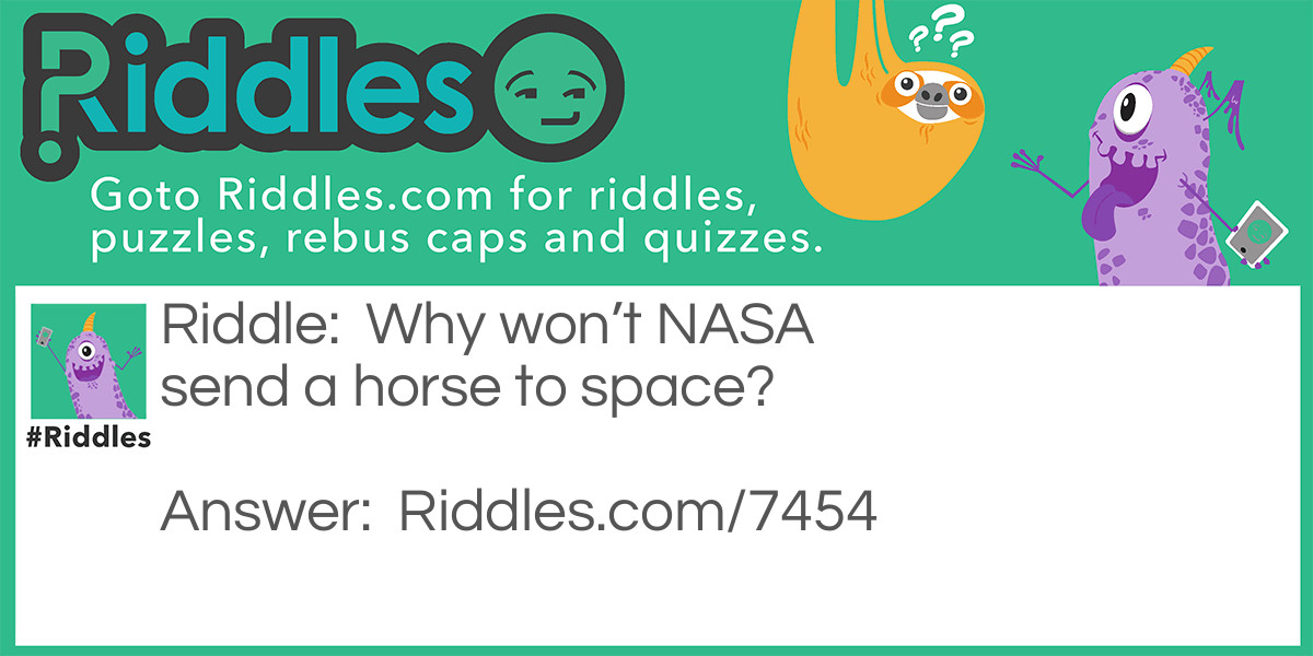 Why won't NASA send a horse to space?