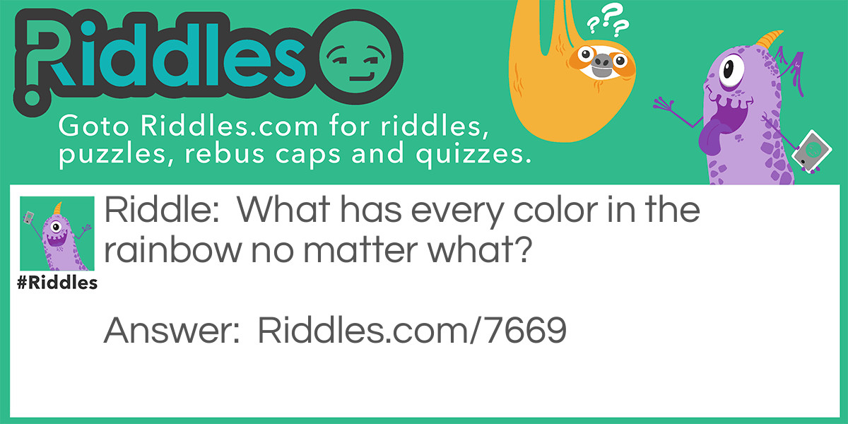 colorful Riddle Meme.