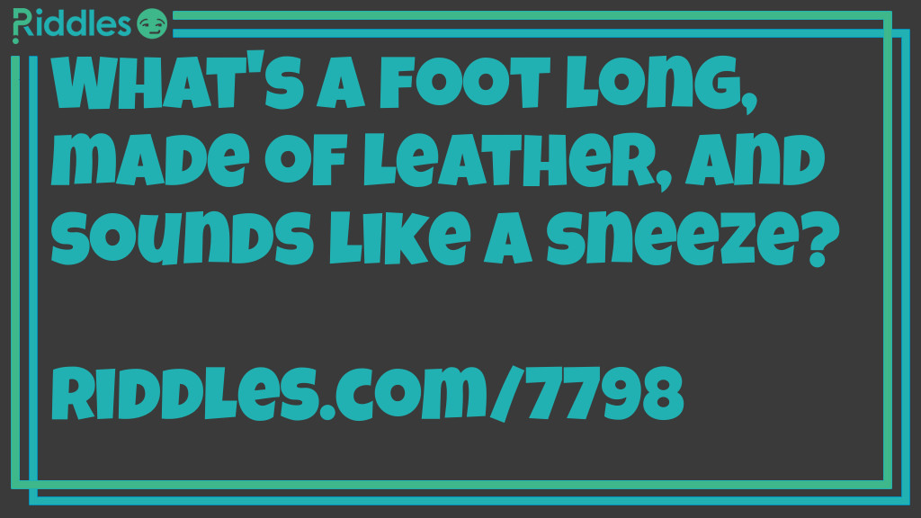 A Sneeze Riddle Meme.