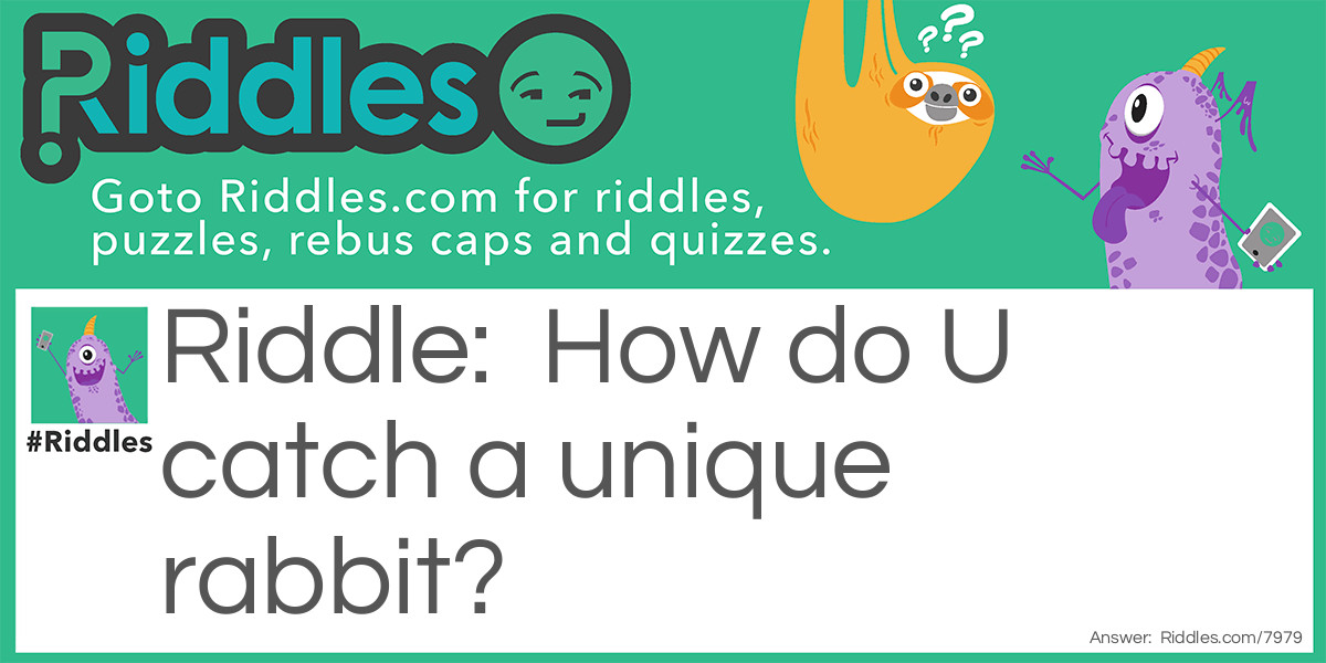 unique rabbit Riddle Meme.