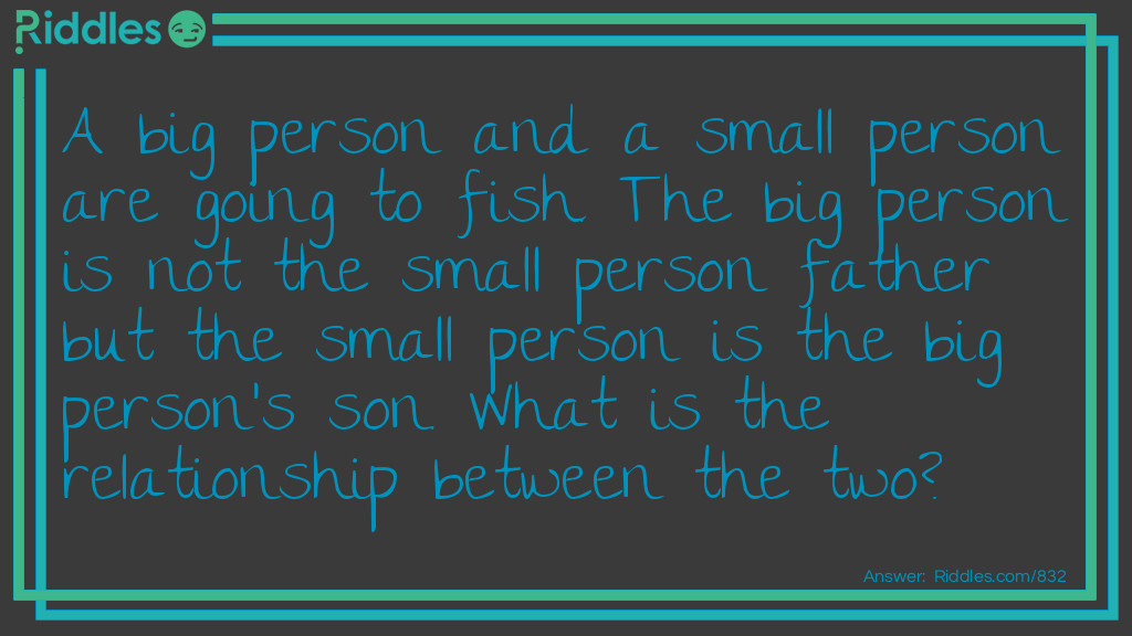 Click to see riddle Big and little person answer.