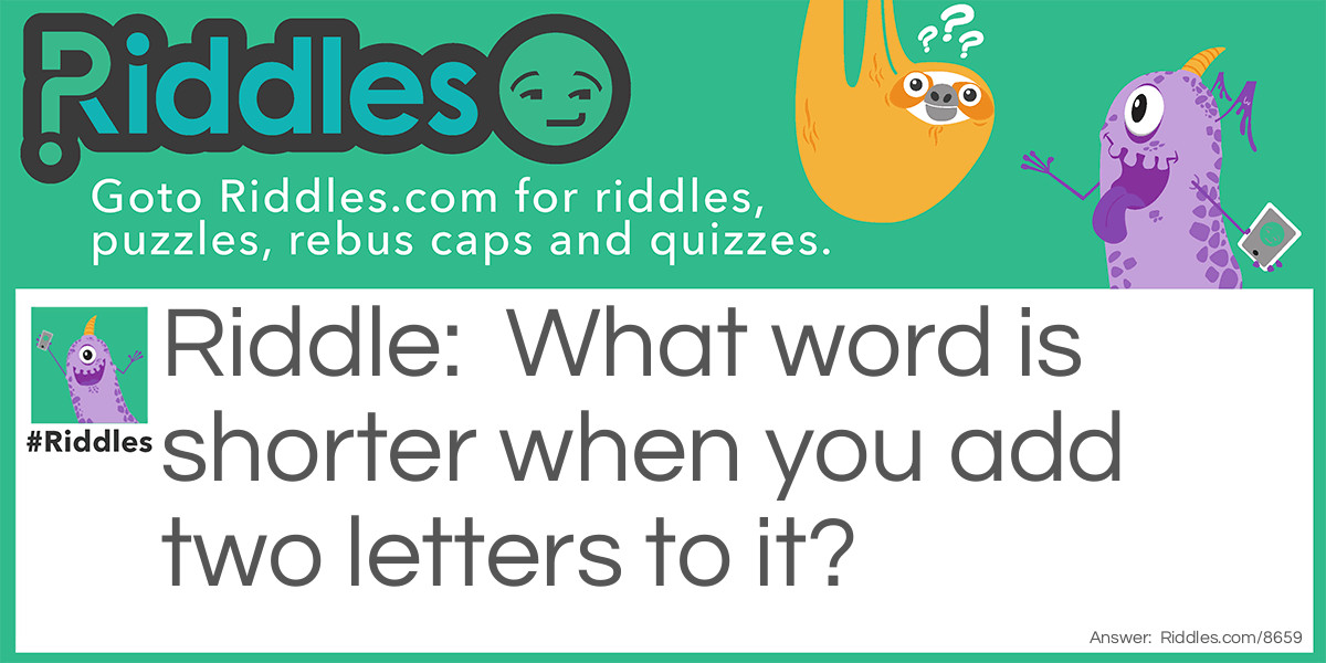Shortest Riddle Riddle Meme.