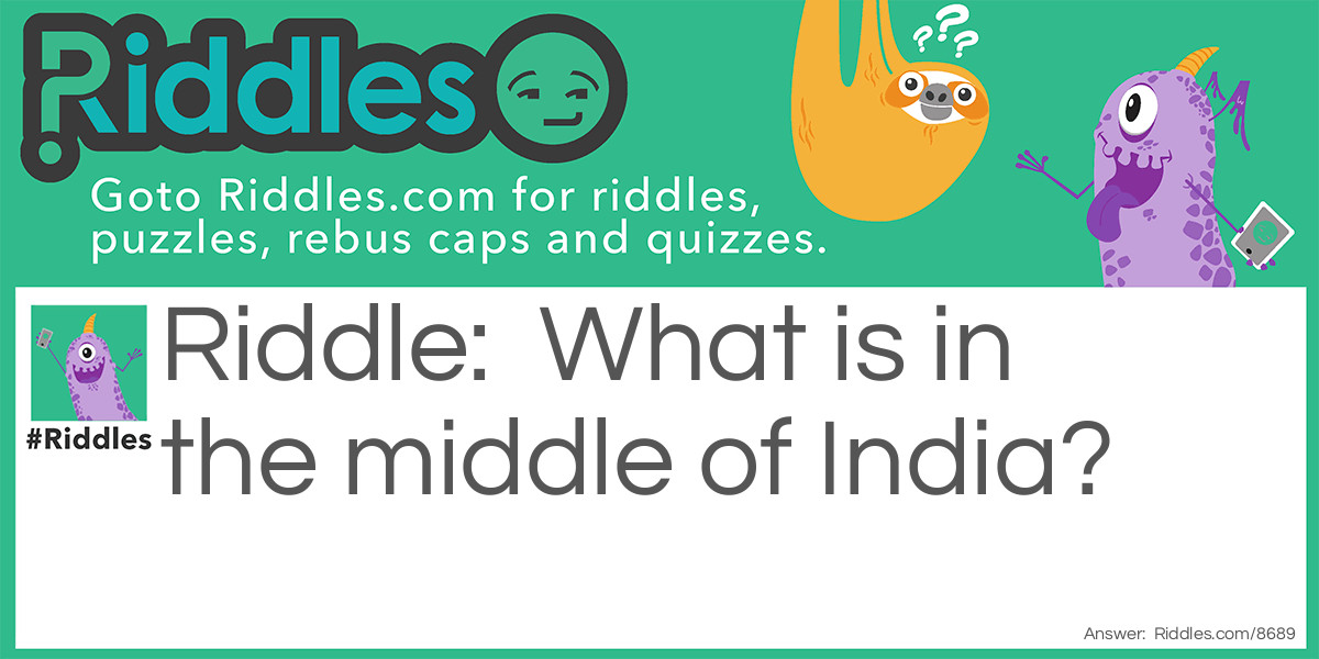 What is in the middle of India?