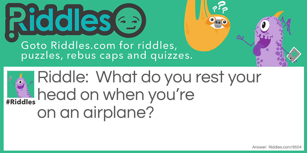 Airplane Rest Riddle Meme.
