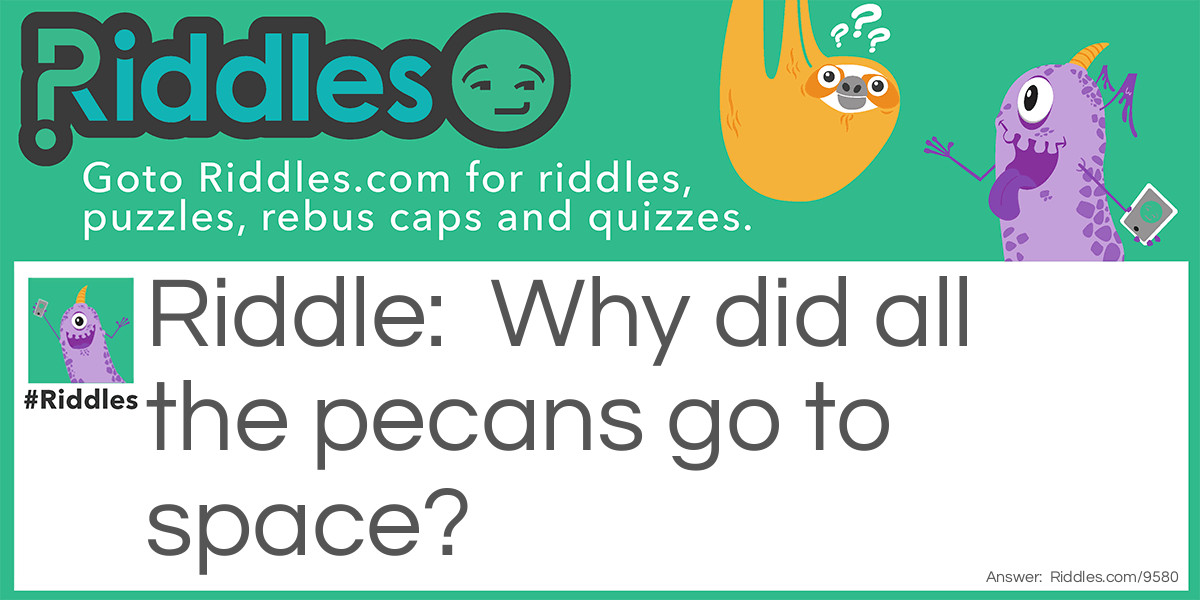 Pecans in Space Riddle Meme.