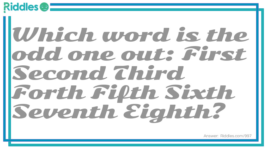 Odd One Riddle And Answer Riddles