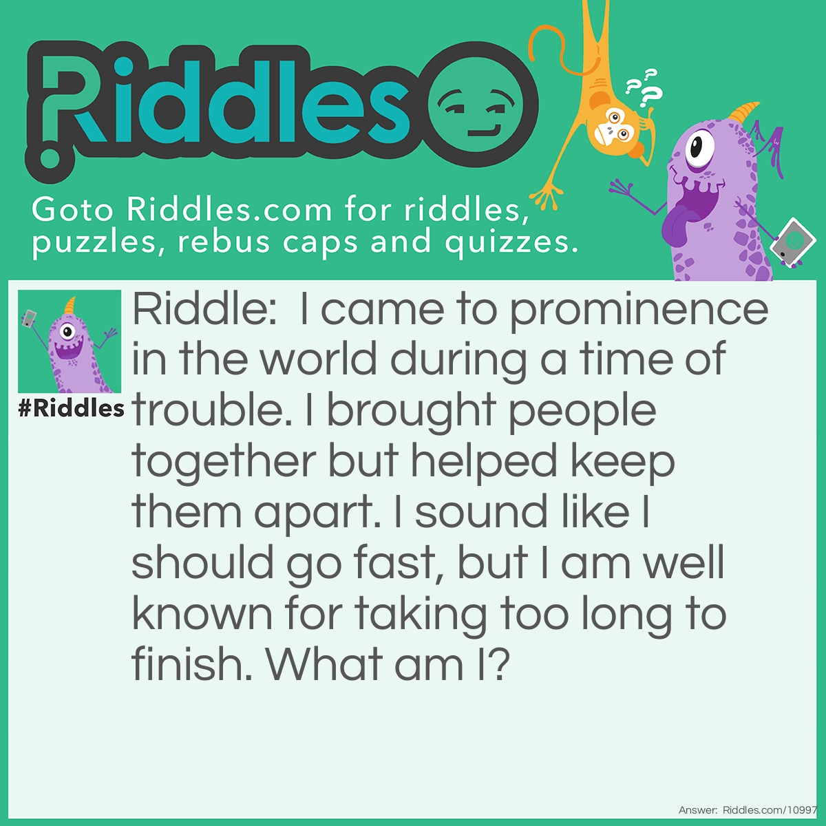 Riddle: I came to prominence in the world during a time of trouble. I brought people together but helped keep them apart. I sound like I should go fast, but I am well known for taking too long to finish. What am I? Answer: A Zoom meeting.