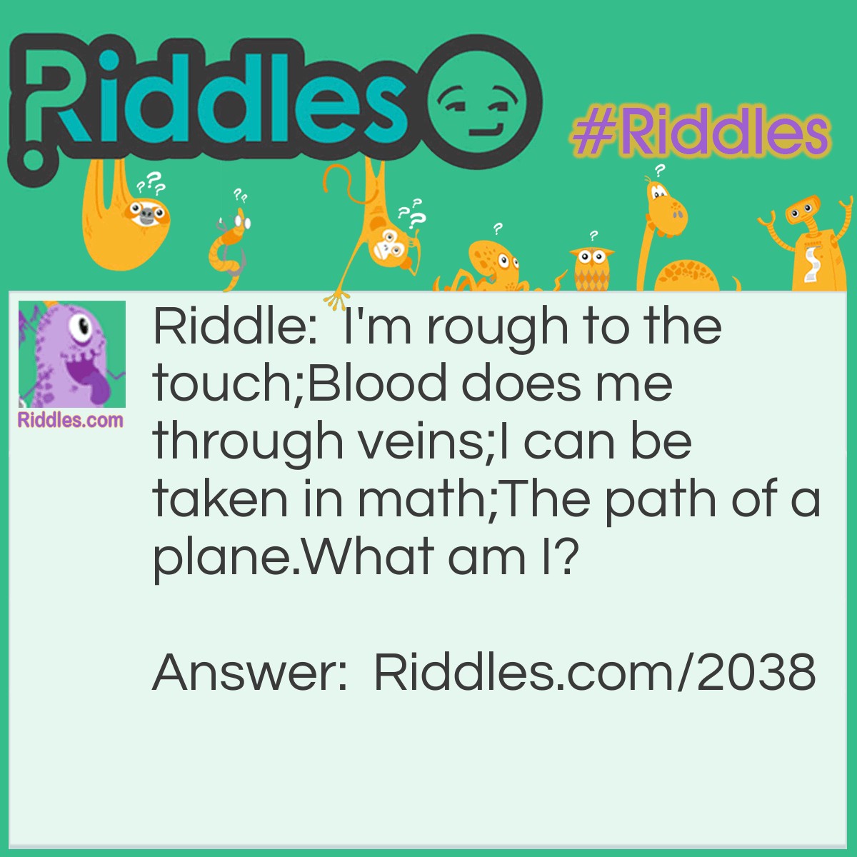 Riddle: I'm rough to the touch;
Blood does me through veins;
I can be taken in math;
The path of a plane.
What am I?  Answer: Coarse/Course