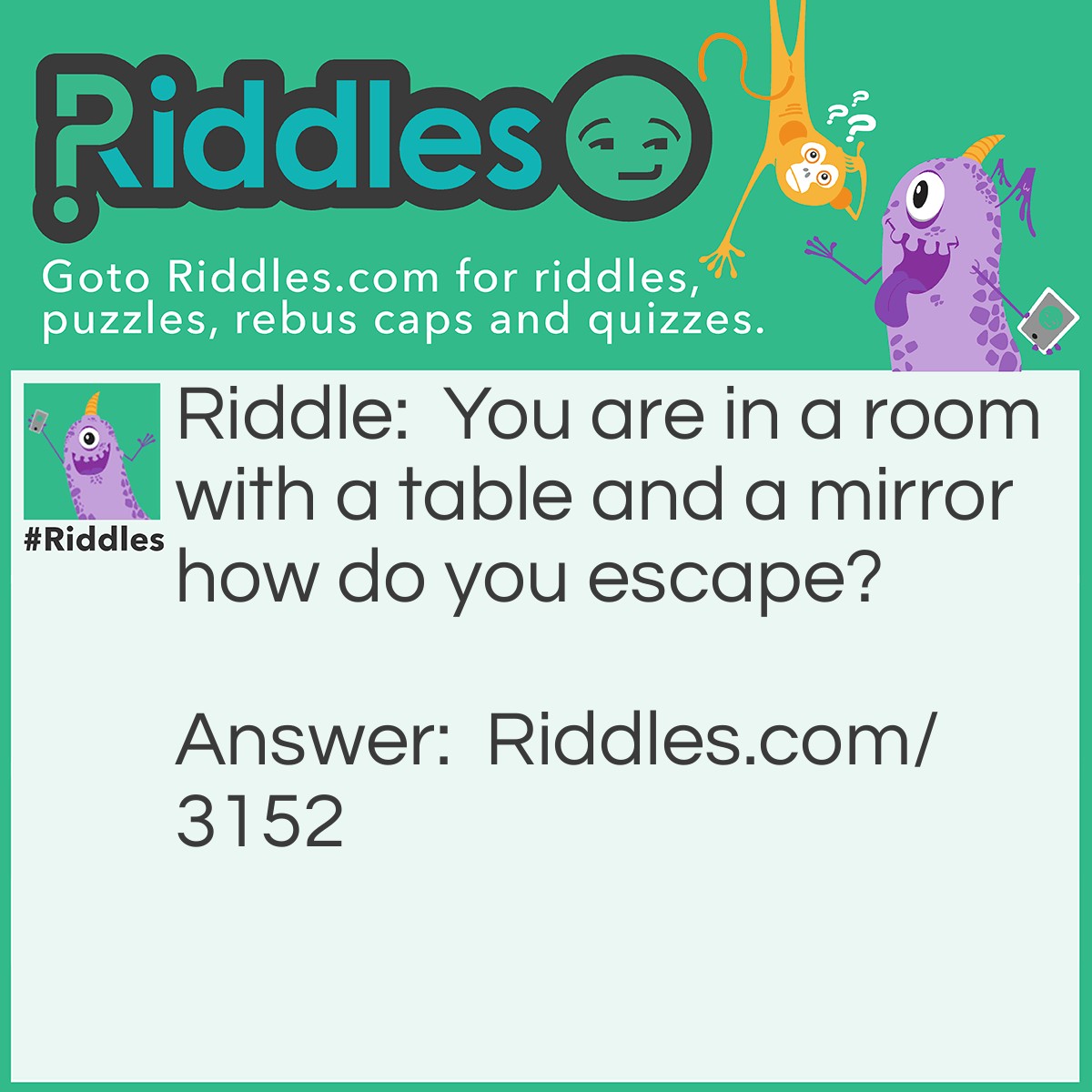 Box With A Table And A Mirror