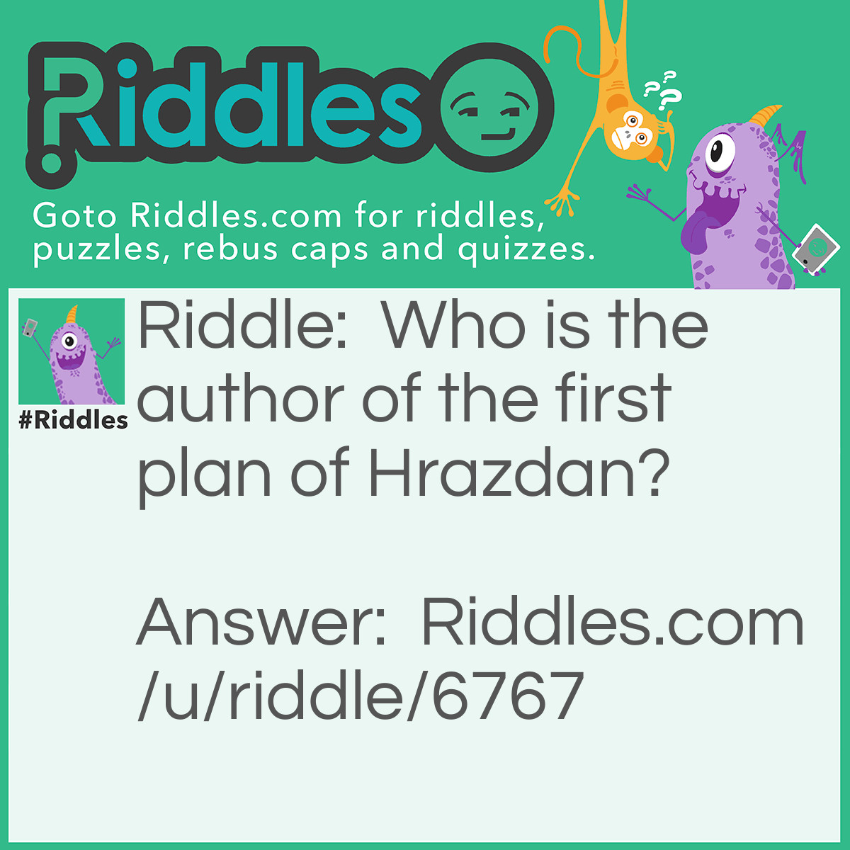 Riddle: Who is the author of the first plan of Hrazdan? Answer: Alexander Tamanyan