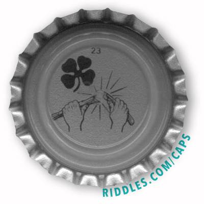 Lucky Beer Bottle Cap #23 series 1 Riddles.com/caps