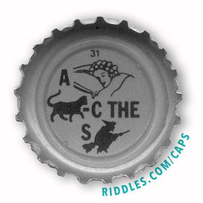 Lucky Beer Bottle Cap Puzzle #31 series 1 Riddles.com/caps