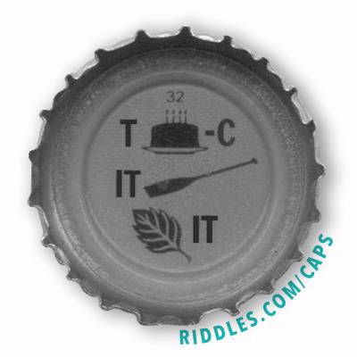Lucky Beer Bottle Cap Puzzle #32 series 1 Riddles.com/caps