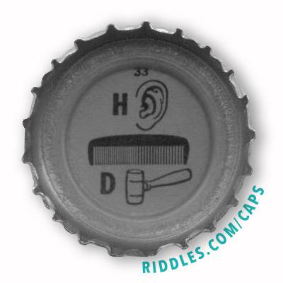 Lucky Beer Bottle Cap Puzzle #33 series 1 Riddles.com/caps