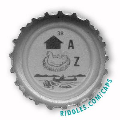 Lucky Beer Bottle Cap Puzzle #38 series 1 Riddles.com/caps