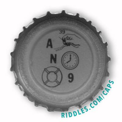 Lucky Beer Bottle Cap Puzzle #39 series 1 Riddles.com/caps
