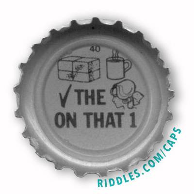 Lucky Beer Bottle Cap Puzzle #40 series 1 Riddles.com/caps