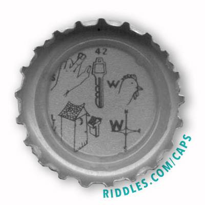Lucky Beer Bottle Cap Puzzle #42 series 1 Riddles.com/caps