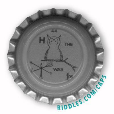 Lucky Beer Bottle Cap Puzzle #44 series 1 Riddles.com/caps